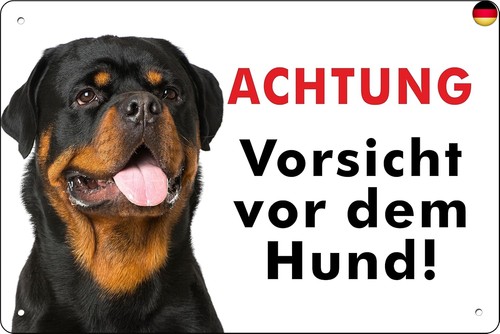 Pubblimania rottweiler achtung - rottweiler,