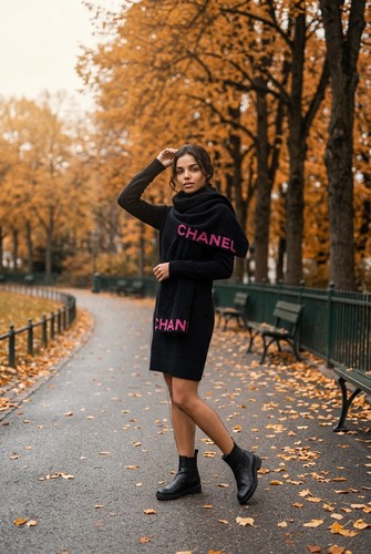 Chanel schal schwarz pink - chanel,