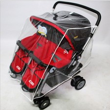 Buggy Transparente Winddicht Regenschutz Abdeckung für 99% Twin Kinderwagen DE