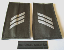 KLETT  Rangabzeichen Heer Hauptgefreiter weiß/oliv Schulter Klappen Schlaufen