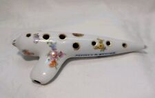 Okarina C Freyer & Co Meissen Ocarina 12 Loch Blumenmuster 