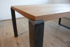 Tischbein Rohstahl Quadratrohr