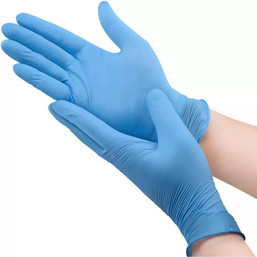 Blau vinyl einweghandschuhe - blau,