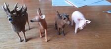 Schleich Tiere Set 4: 14647 - Rothirsch, Ziege, Schwein, Reh