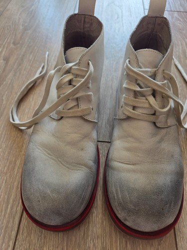 Schöne weisse rundholz boots - weisse,