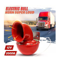 12V Bull Horn Hupe Rot 125dB Fanfare Kunststoff 8A für Landtechnik Traktoren LKW