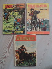 3 x Western Comics: Jim der Cowboy Nr. 3- Texas Ranger Nr. 50 - Wild West Nr.134