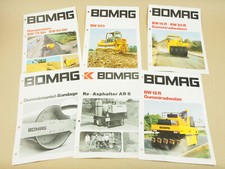 6 Prospekte Bomag Walzen BW 16R 20R 75SH 90SH 200 Re-Asphalter AR6 1981-85