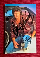 Original-Autogramm von David Hasselhoff, Farbbild-Karte, 14 x 9 cm