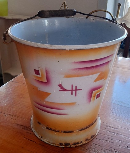 Emaille eimer mit - emaille,
