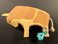 Ostheimer Bauernhof Figur OCHSE STIER Kuh Bulle Bison Büffel Tier Holz retro NEU