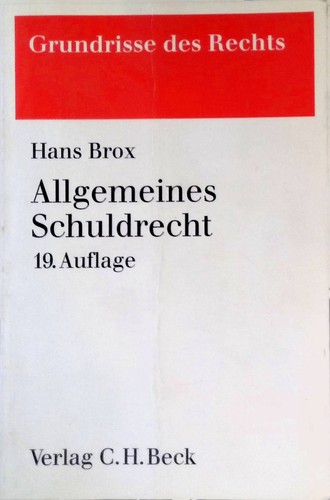 Allgemeines schuldrecht - allgemeines,