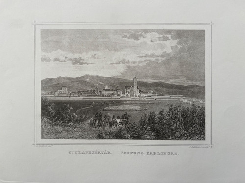 1861 antiker druck alba iulia - 1861,
