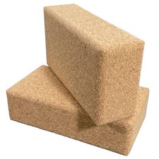  Kork Yoga Block 65mm Set aus zwei Blocks Naturkork