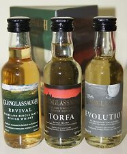 Glenglassaugh Triangle Pack Revival, Evolution, Torfa Miniaturen 3x 0,05 Liter