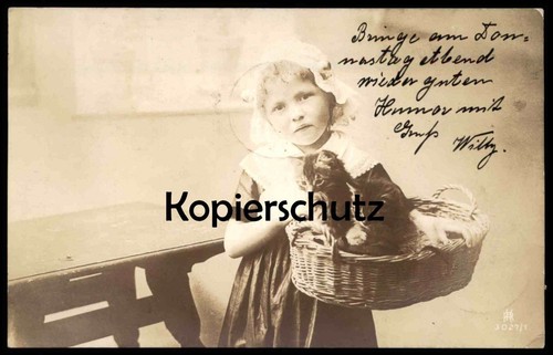 Alte postkarte mädchen - postkarte,