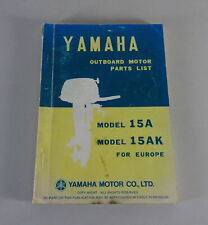 Teilekatalog / Parts List Yamaha Außenborder 15A / 15AK Stand 08/1976