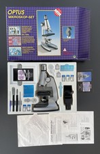 OPTUS Mikroskop-Set 80x-1200x Vergrößerung, Mikroskop mit Beleuchtung