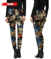 Damen Thermohose Blumen Muster