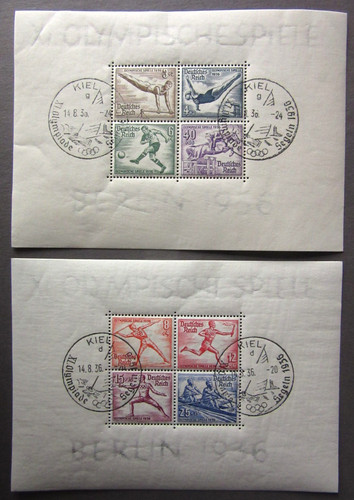 Olympia 1936 block stempel - 1936, 5+6