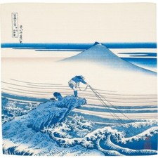 Furoshiki 48 cm mit Ukiyo-e Motiv "Kajikazawa" - Fisherman, by Hokusai