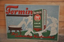 Altes Reklameschild 20er Jahre Tormin Kalb Waschmittel Rudolf Imroth,Calbe/Saale