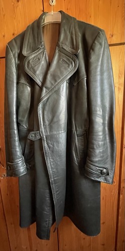 Herren leder mantel - herren,
