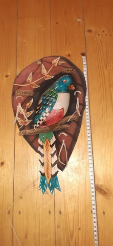 Wanddeko vogel tocororo leder - ,