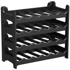 ARTECSIS Weinregal aus Kunststoff stapelbar - Modulares Flaschenregal schwarz