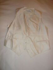 Elegante Herrenweste von Wilvorst in Größe 52. Seide. Cremfarben