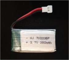 Lipo Max Performance Akku, 3,7 V, Volt, 380mAh, JST XH2.54 2-Pin, Walkera Plug