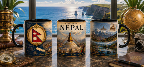 Nepal souvenir tasse reiselust - nepal,
