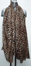 STYLISHER  XL LEO SCHAL  STOLA LEO MUSTER ANIMAL PRINT BRAUN BEIGE SCHWARZ