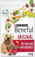 Beneful Original Hundefutter trocken, mit Rind und Gartengemüse (1 x 12kg)