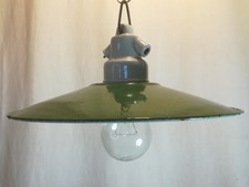 Deckenlampe Emaille Fabriklampe Bauhaus Art déco