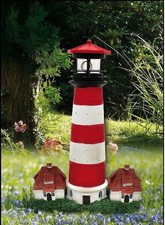 Leuchtturm Westerhever Solarleuchte, Solarlampe, Gartenbeleuchtung, 40 cm hoch!