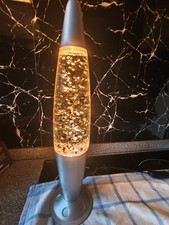 1* eine Lava Lampe Silber mit