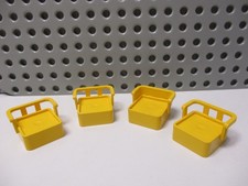 LEGO Duplo 4 Sessel  Stuhl gelb Spielplatz Puppenhaus Bauernhof Kino