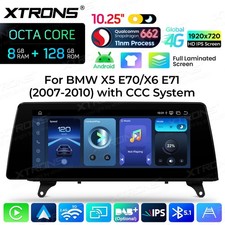10,25" Autoradio Android 14 8G+128GB CarPlay 1920*720 für BMW X5 E70 X6 E71 CCC
