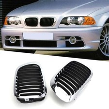 2x KÜHLERGRILL GRILL NIEREN FÜR BMW 3er E46 COUPE CABRIO 99-03 Chrom + Schwarz