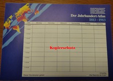 1 alter Stundenplan,100 Jahre  Diercke WeltAtlas 80er Jahre , unbenutzt