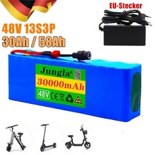 48V 30Ah 58Ah Li-ion Akku mit Ladegerät für E-Bike Roller Akkupack 13S3P T/XT60