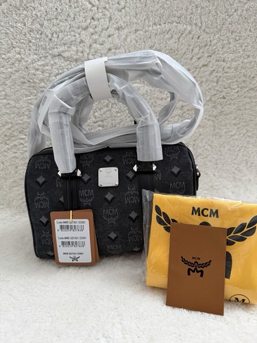 Mcm ella boston small - boston, jacquard