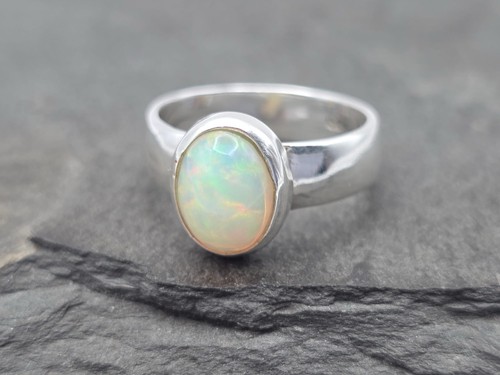 925 silber ring mit opal - 925,