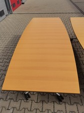 Wilkhahn Confair Konferenztisch Buche klappbar - auf Rollen 260cm x 90cm - 100cm