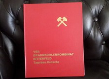 DDR Mappe VEB Braunkohlekombinat BITTEFELD Tagebau Goitzsche ( Hammer Schlegel )