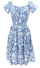Boho Minikleid, handbedrucktes