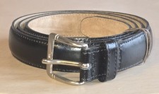 Ledergürtel Herren Schwarz Echtleder 118,5 cm Gesamtlänge | 24 mm Breite