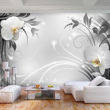 Blumen Orchidee Abstrakt VLIES FOTOTAPETE 3D WOHNZIMMER TAPETE WANDBILD XXL