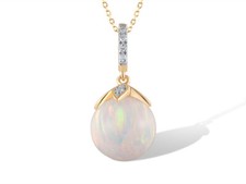 585 Goldkette Diamant Opal